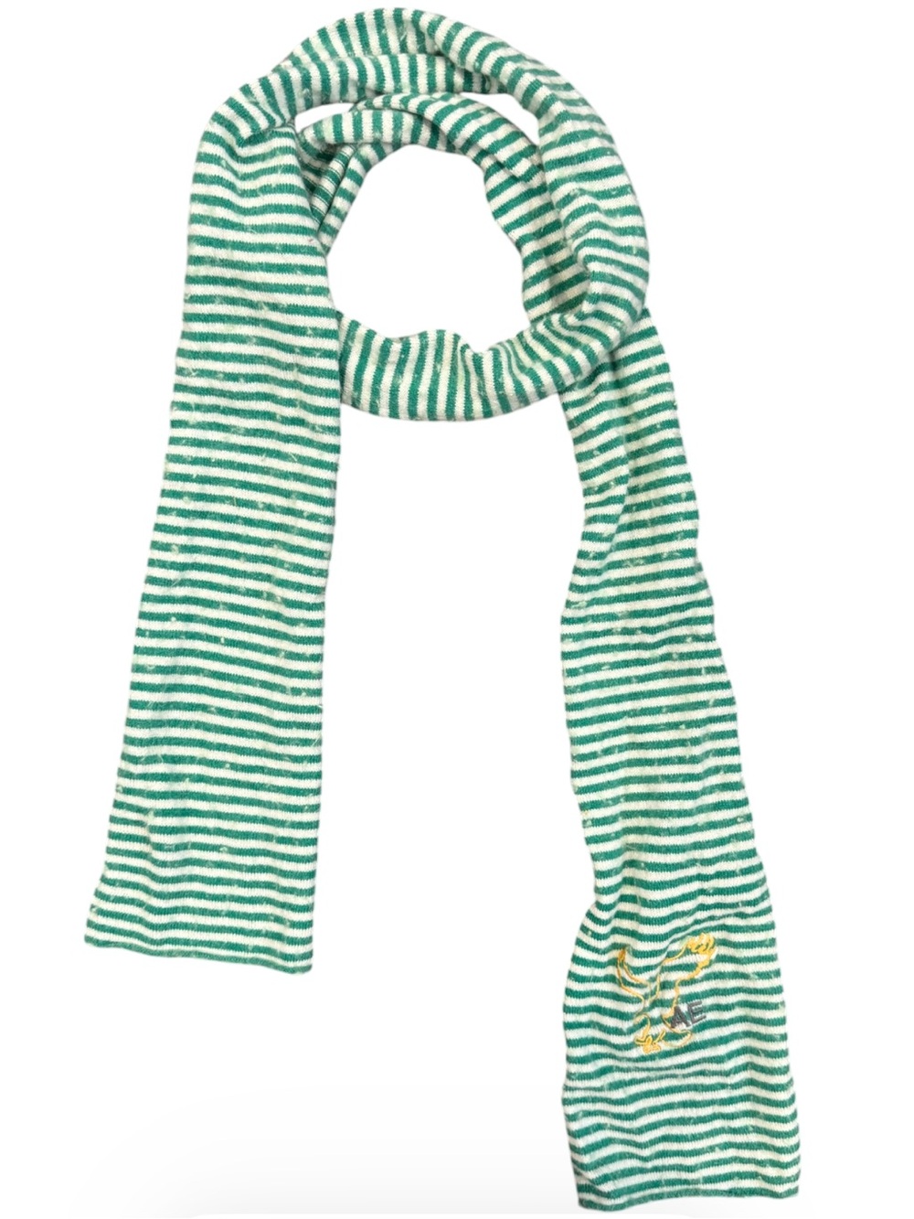 Green Striped Scarf
